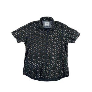 MBX Premium Goods Shirt Large Short Sleeve Geometric Button-Up Casual